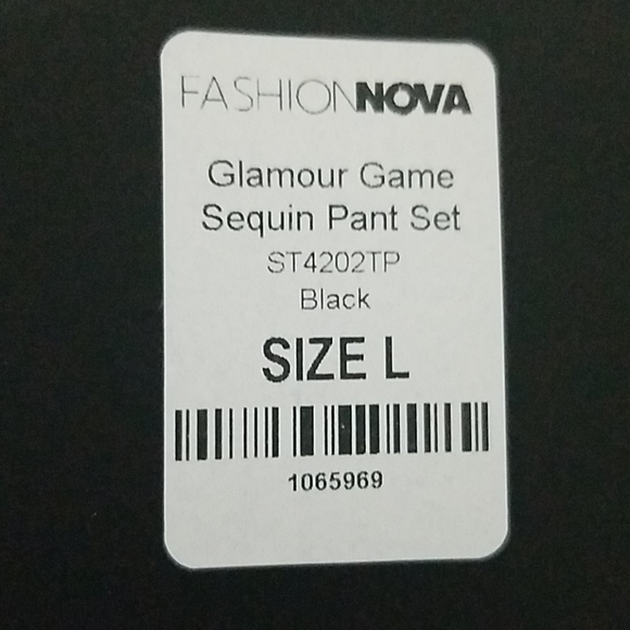 Black sequin pants set - Picture 2 of 2